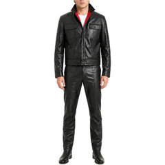ELVIS Presley 1968 American singer comeback special Black leather Suit Jacket/Pant