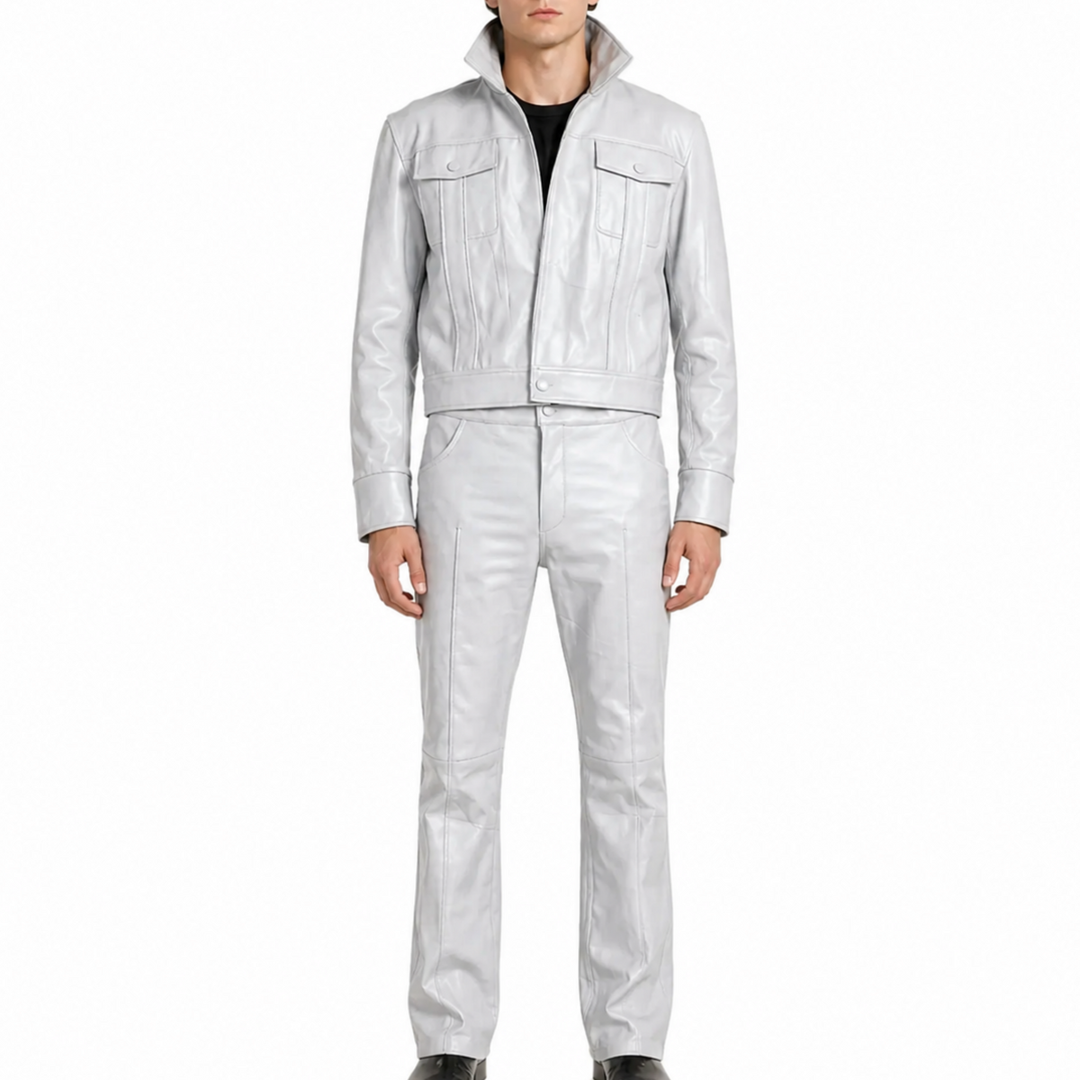 ELVIS Presley 1968 American singer comeback special Tribute White leather Complete Suit