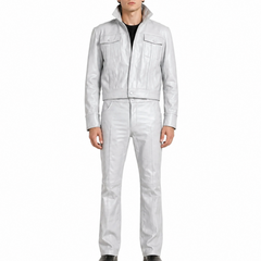 ELVIS Presley 1968 American singer comeback special Tribute White leather Complete Suit