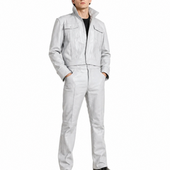 ELVIS Presley 1968 American singer comeback special Tribute White leather Complete Suit