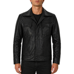 Elvis Presley American Singer 1968 comeback Special Black Leather Jacket