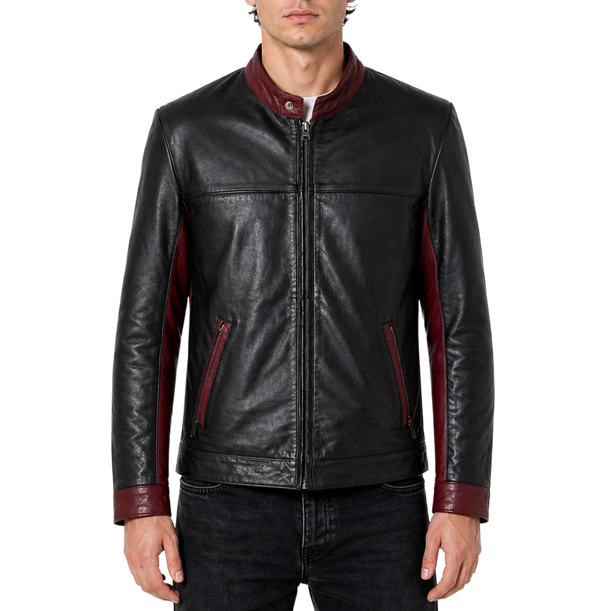 The Dark Knight Bruce Wayne Biker Leather Jacket