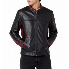 The Dark Knight Bruce Wayne Biker Leather Jacket