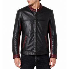 The Dark Knight Bruce Wayne Biker Leather Jacket