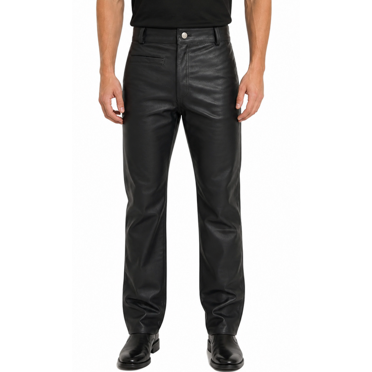 goar.archive Matte leather black pants М All
