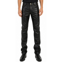 5 Pocket Jeans Style Leather Pant