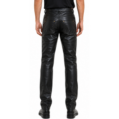5 Pocket Jeans Style Leather Pant