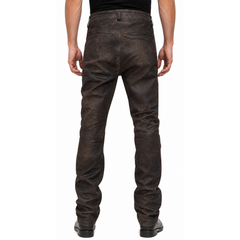 Mad Max Fury Road Motorcycle Biker Rugged Leather Jeans Pants