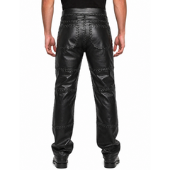 Dave Navarro Black Rockstar Designer Celebrity Wear Leather Pant