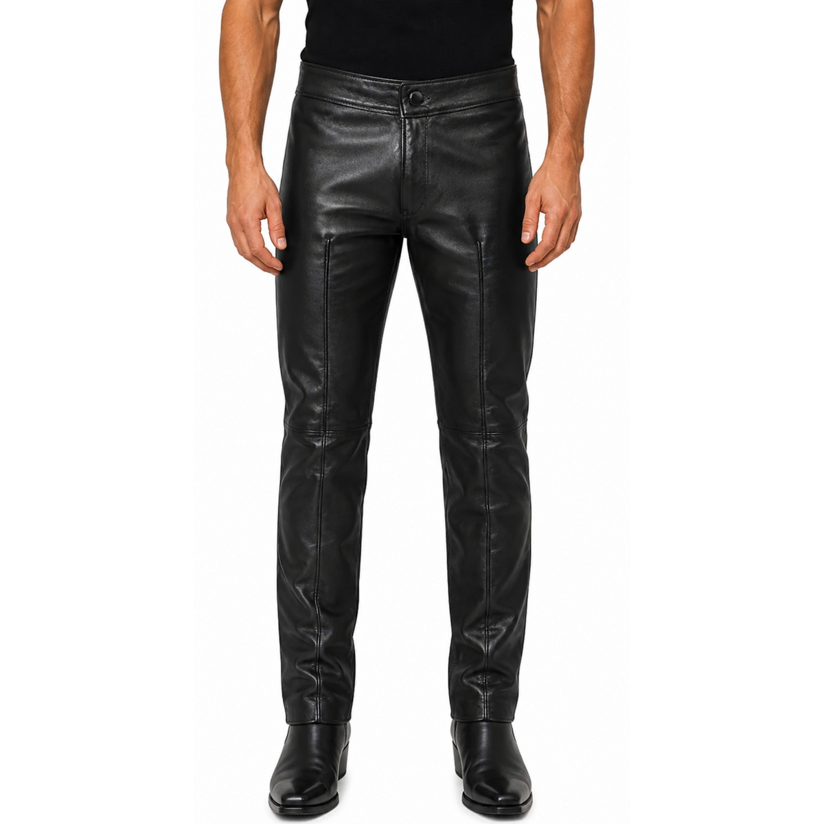 ELVIS Presley 1968 American singer comeback special Black leather Pant