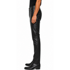 ELVIS Presley 1968 American singer comeback special Black leather Pant