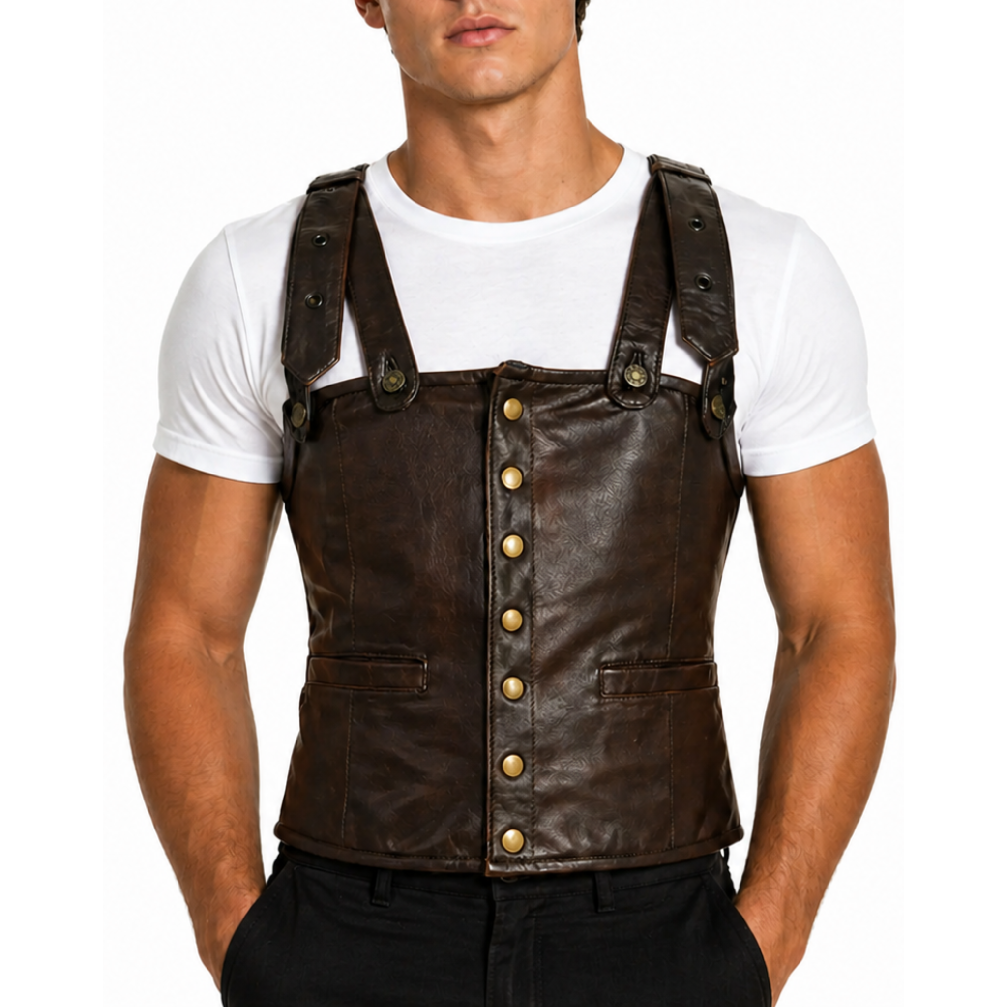 ✴︎新品✴︎ L'Appartement Masculine Vest Vest in Lightweight Linen – Traditional Moroccan Style for Men