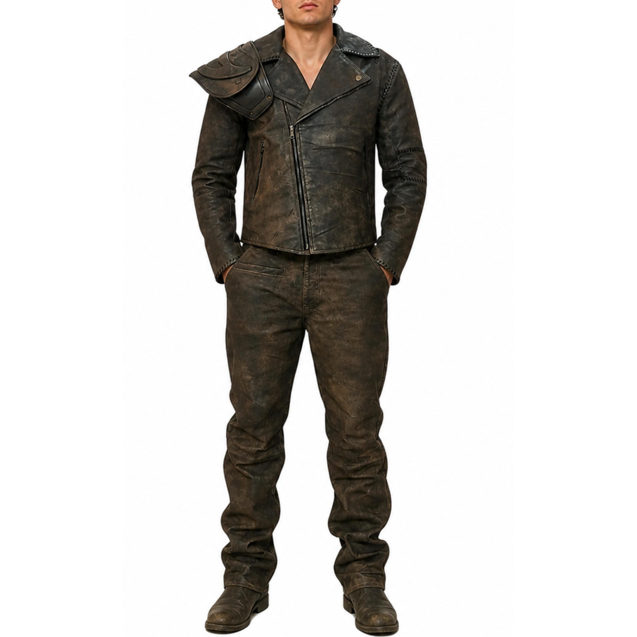 Mad Max Fury Road 4 Leather Jacket And Rugged MFP Mad Max Leather