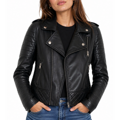 Women's Designer Motorcycle Biker Real Leather Jacket