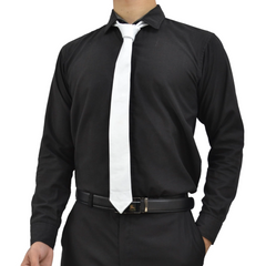 White Genuine Leather Necktie Tie