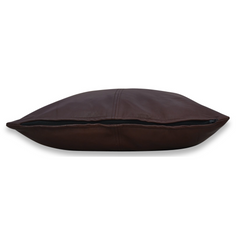 Brown Soft Lamb Leather Comfort Pillow Cushion Cover