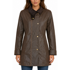 Women's Casual Style Vintage Brown Leather Coat