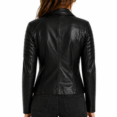Women's Fashion Designer Ladies Biker Jacket - New Slim Fit Style Jackets For Women