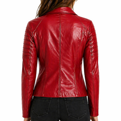 Women's Fashion Designer Ladies Biker Jacket - New Slim Fit Style Jackets For Women