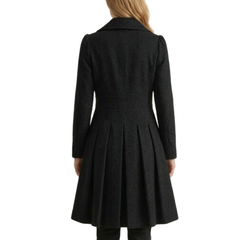 Womens Double Breasted Style Wool Casual Outfit Coats