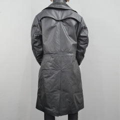 Blade Runner 2049 Ryan Gosling Officer K Black Shearling Leather Long Coat