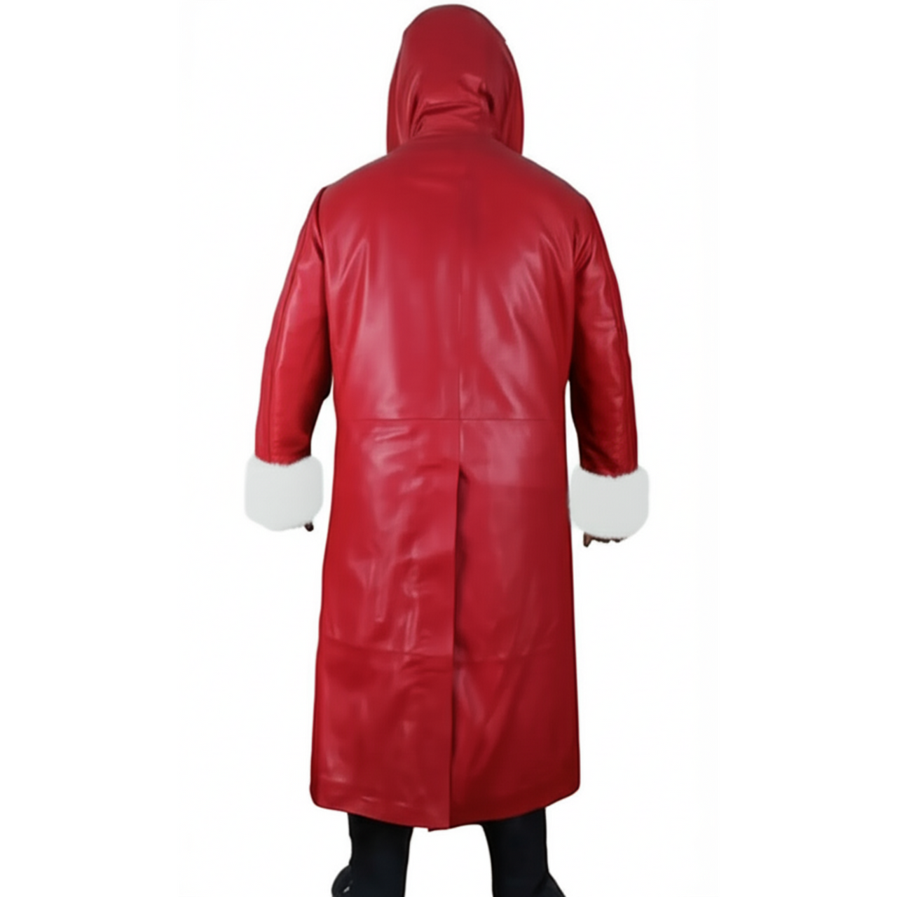 Santa Claus Christmas Chronicles Kurt Russell Red Shearling Leather Coat - Movie Replica