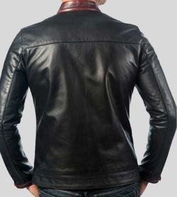 The Dark Knight Bruce Wayne Biker Leather Jacket