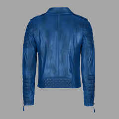 Men's Brando Motorcycle Moto Biker Genuine Leather Jacket