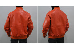 Men's Baseball Letterman Varsity Genuine Leather Bomber Jacket