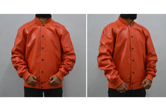 Men's Baseball Letterman Varsity Genuine Leather Bomber Jacket