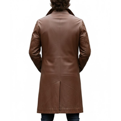 Men's Brown Sheepskin Leather Soft Classic Winter Coat