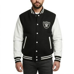 Las Vegas Raiders Wool and Leather Varsity Letterman Jacket