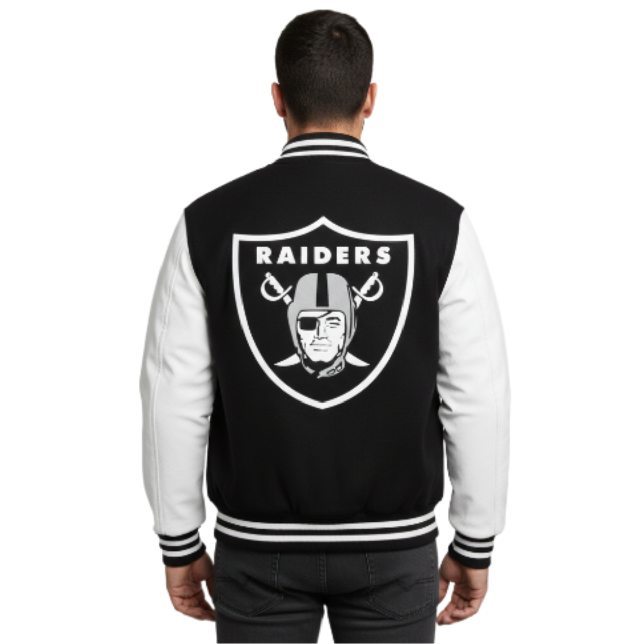 Las Vegas Raiders Wool and Leather Varsity Letterman Jacket