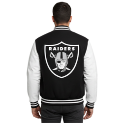 Las Vegas Raiders Wool and Leather Varsity Letterman Jacket
