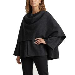Women's Shawl Wraps Scarf Knit Long Sleeve Button Winter Oversized Peacoat