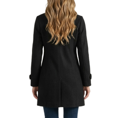 Women’s Winter Outerwear Pan Collar Mid-Thigh Single Breasted Overcoat