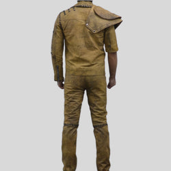 Mad Max 4 Fury Road Tom Hardy Distressed Leather jacket and Pant Complete Suit Costume