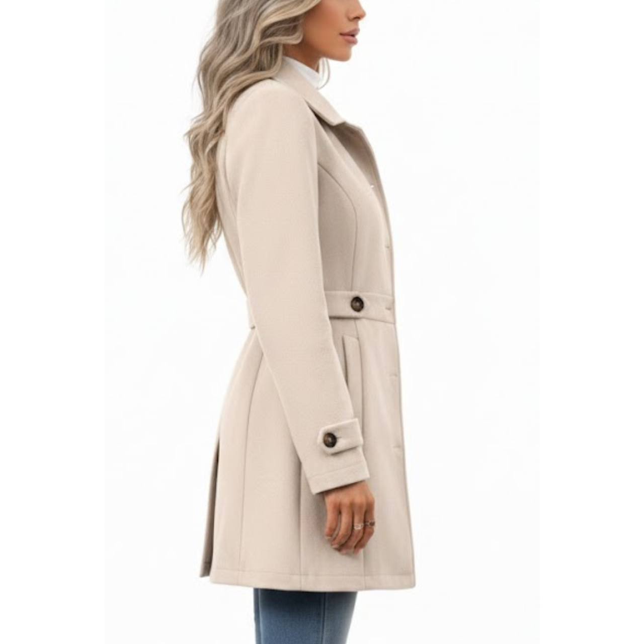 Women's Classic Wool Single Breasted Coats