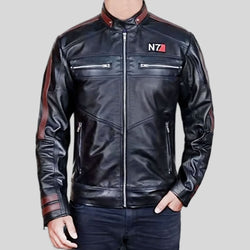 Mass Effect N7 3 Game Commander Shepard Leather Jacket