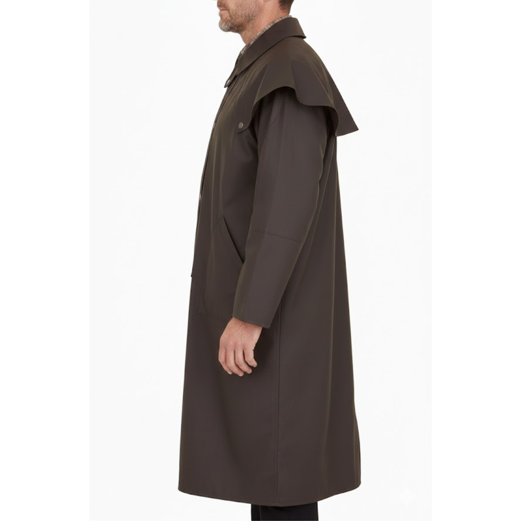 Low Rider Duster Pattern Men's Low Rider Duster Lightweight Cotton Brown Coat – South Beach Leather