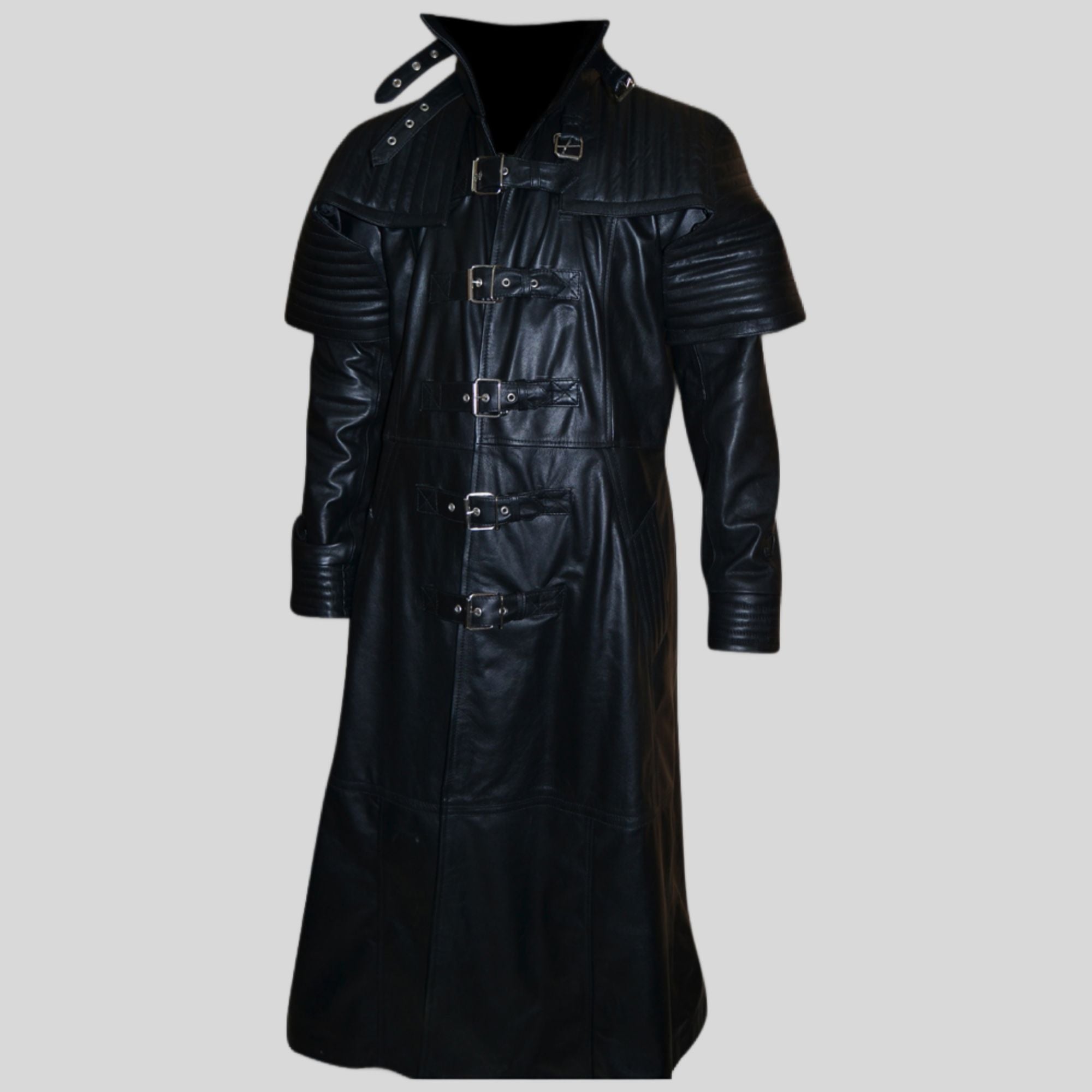 Hugh Jackman Van Helsing Black Leather Long Trench Coat – South