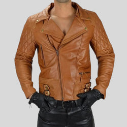 Biker Motorcycle Quilted Designer Genuine Leather Jacket