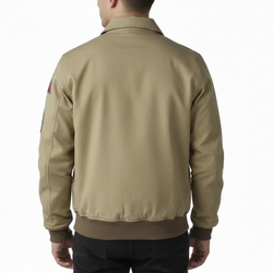 Men's WW2 Fury Tanker Jacket Vintage Military Patch Outwear