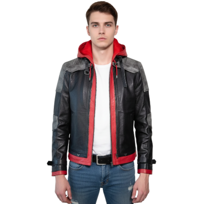 Arkham Knight Red Hood Leather Jacket
