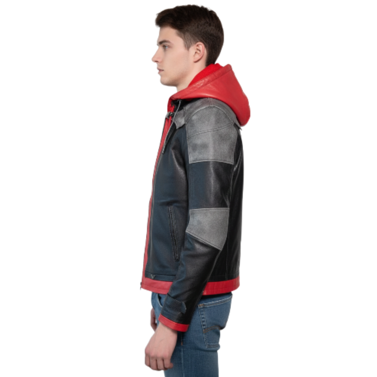 Arkham Knight Red Hood Leather Jacket