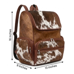 Real Cowhide Backpack Bag  - Travel Bag - Hiking Backpack for Men & Women