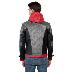 Arkham Knight Red Hood Leather Jacket
