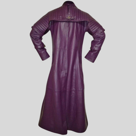 Hugh Jackman Van Helsing Purple Leather Long Trench Coat