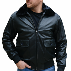 Mens Aviator Flight Bomber Leather Oversized Vintage Jackets