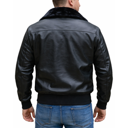 Mens Aviator Flight Bomber Leather Oversized Vintage Jackets